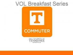 VOL Breakfast Series Students We Serve Commuter Students
