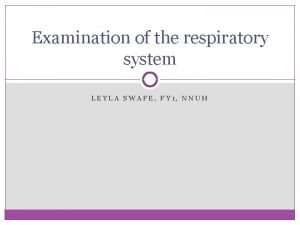 Respiratory examination