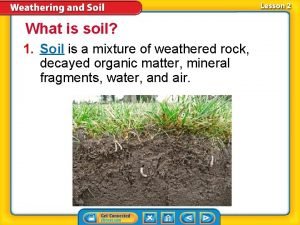 Soil is a mixture of what