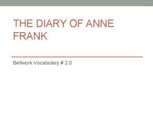 Anne frank Anne frank