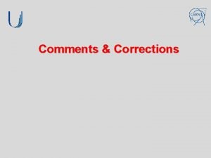 Comments Corrections Yuris Comments about the Periodic Mode Comments Corrections Yuris Comments about the Periodic Mode