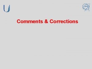 Comments Corrections Yuris Comments about the Periodic Mode