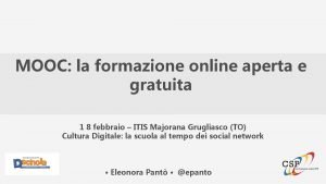 MOOC la formazione online aperta e gratuita 1