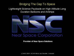 Bridging The Gap To Space Lightweight Science Payloads