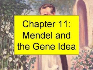 Chapter 11 Mendel and the Gene Idea Gregor