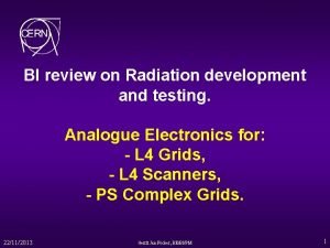 BI review on Radiation development and testing Analogue