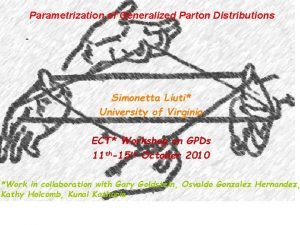 Parametrization of Generalized Parton Distributions Simonetta Liuti University