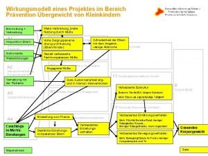 Wirkungsmodell eines Projektes im Bereich Prvention bergewicht von