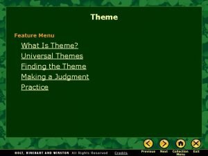 Theme Feature Menu What Is Theme Universal Themes