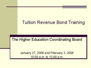 Tuition revenue bonds