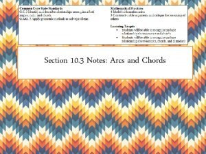 10-3 arcs and chords 10-3 arcs and chords