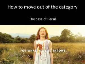 How to move out of the category The