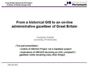 Great britain historical gis