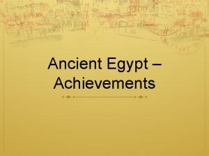 Who were the egyptians