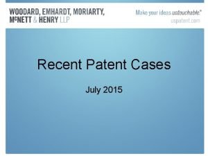 Recent Patent Cases July 2015 SCOTUS October 2014