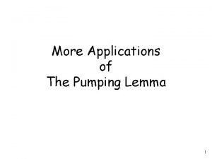 Applications of pumping lemma