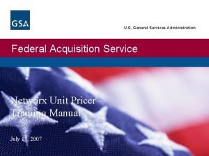 U S General Services Administration Federal Acquisition Service