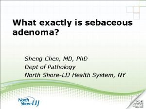 What exactly is sebaceous adenoma Sheng Chen MD