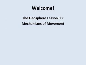 Mechanisms of movement lab report