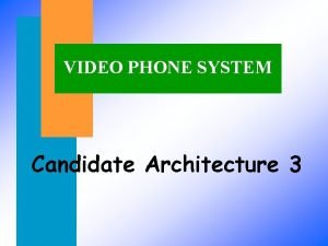 Video phone block diagram