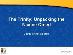 What does the nicene creed say about the trinity