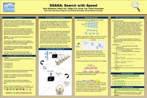 SSAHA Search with Speed Nick Altemose Kelvin Gu