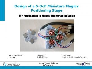 Design of a 6 Do F Miniature Maglev