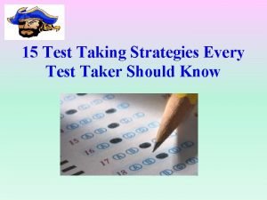 Test taking skills for middle school