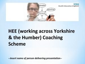 HEE working across Yorkshire the Humber Coaching Scheme