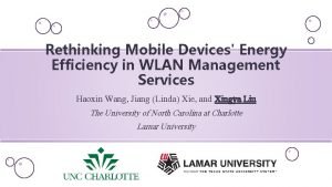 Rethinking Mobile Devices Energy Efficiency in WLAN Management