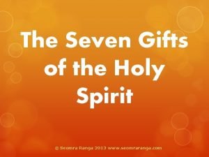 Wonder and awe gift of the holy spirit