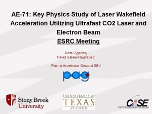 AE71 Key Physics Study of Laser Wakefield Acceleration
