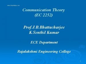 www Vidyarthiplus com Communication Theory EC 2252 Prof