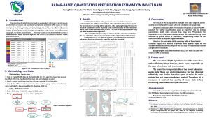 RADARBASED QUANTITATIVE PRECIPITATION ESTIMATION IN VIET NAM Hoang