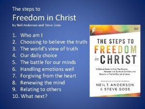 Steps to freedom in christ