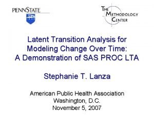 Latent class analysis sas Latent class analysis sas