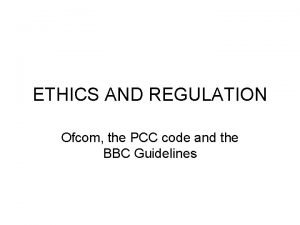 Pcc code of conduct