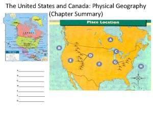 The physical geography of the united states and canada