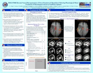 BOLD f MRI Reveals Neural Reorganization of Overt