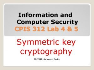 Information and Computer Security CPIS 312 Lab 4