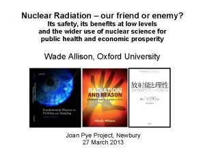 For parents and friends radiation threat