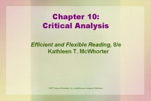 Efficient and flexible reading