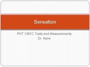 Sensation PHT 1261 C Tests and Measurements Dr