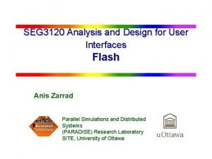 SEG 3120 Analysis and Design for User Interfaces