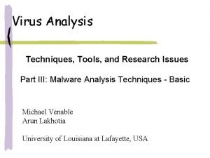 Virus analysis tools