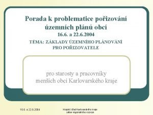 Porada k problematice poizovn zemnch pln obc 16