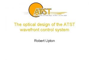 The optical design of the ATST wavefront control