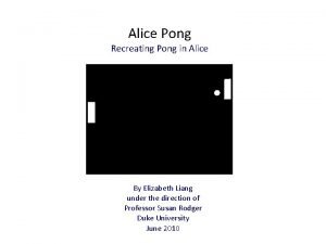 Alice pong