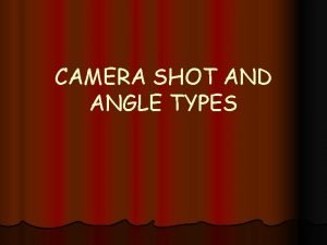 Shot and angle types