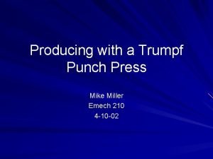Trumpf punch press